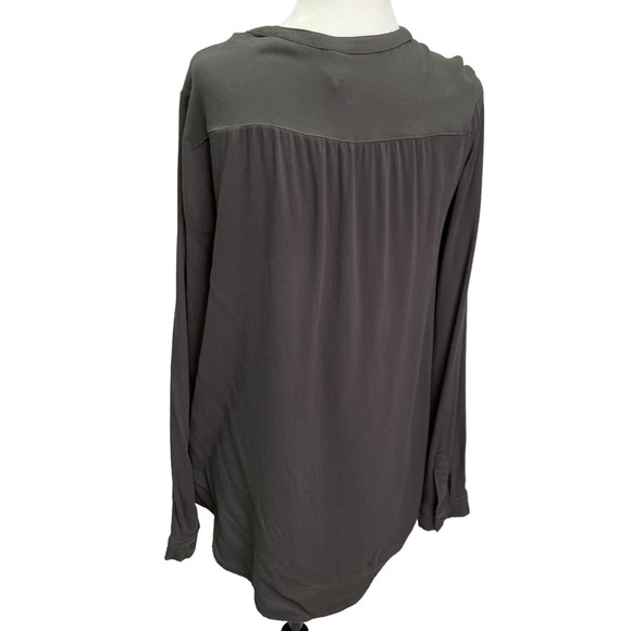 Gentle Fawn Grey Button Front Long Sleeve Blouse Top Size XS - Picture 6 of 12